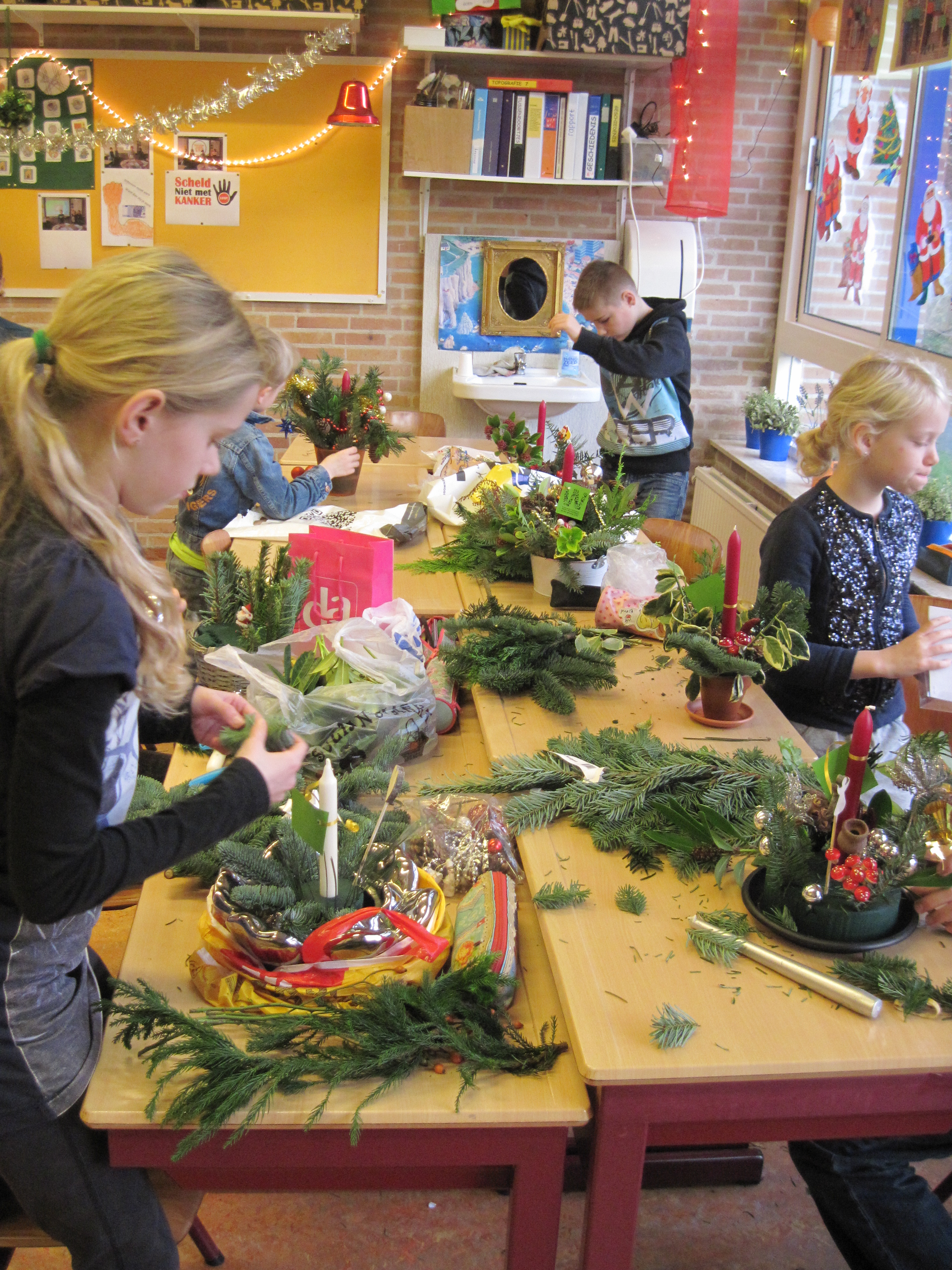 Kerststukjes maken