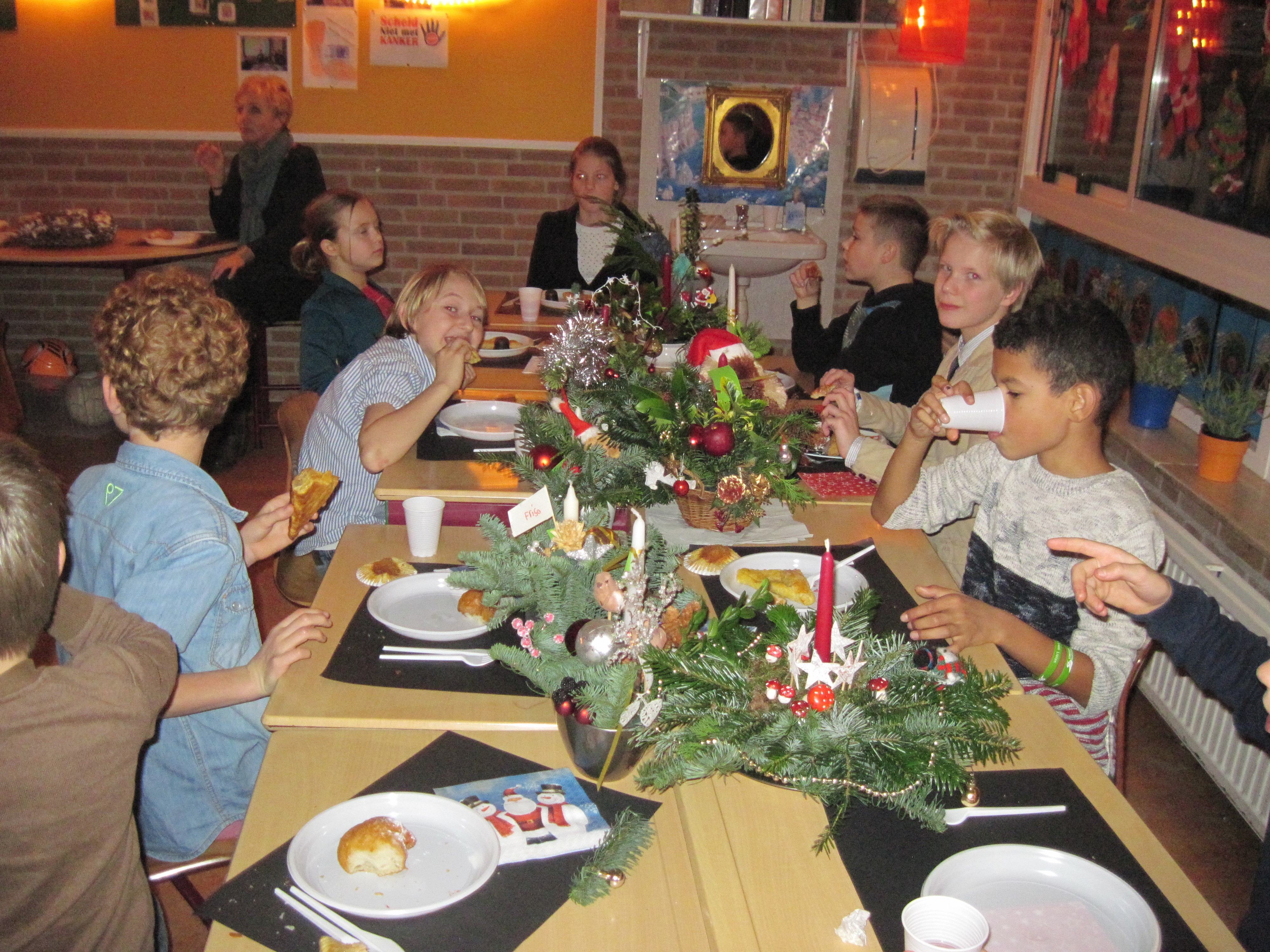 Kerstmaaltijd in groep 7