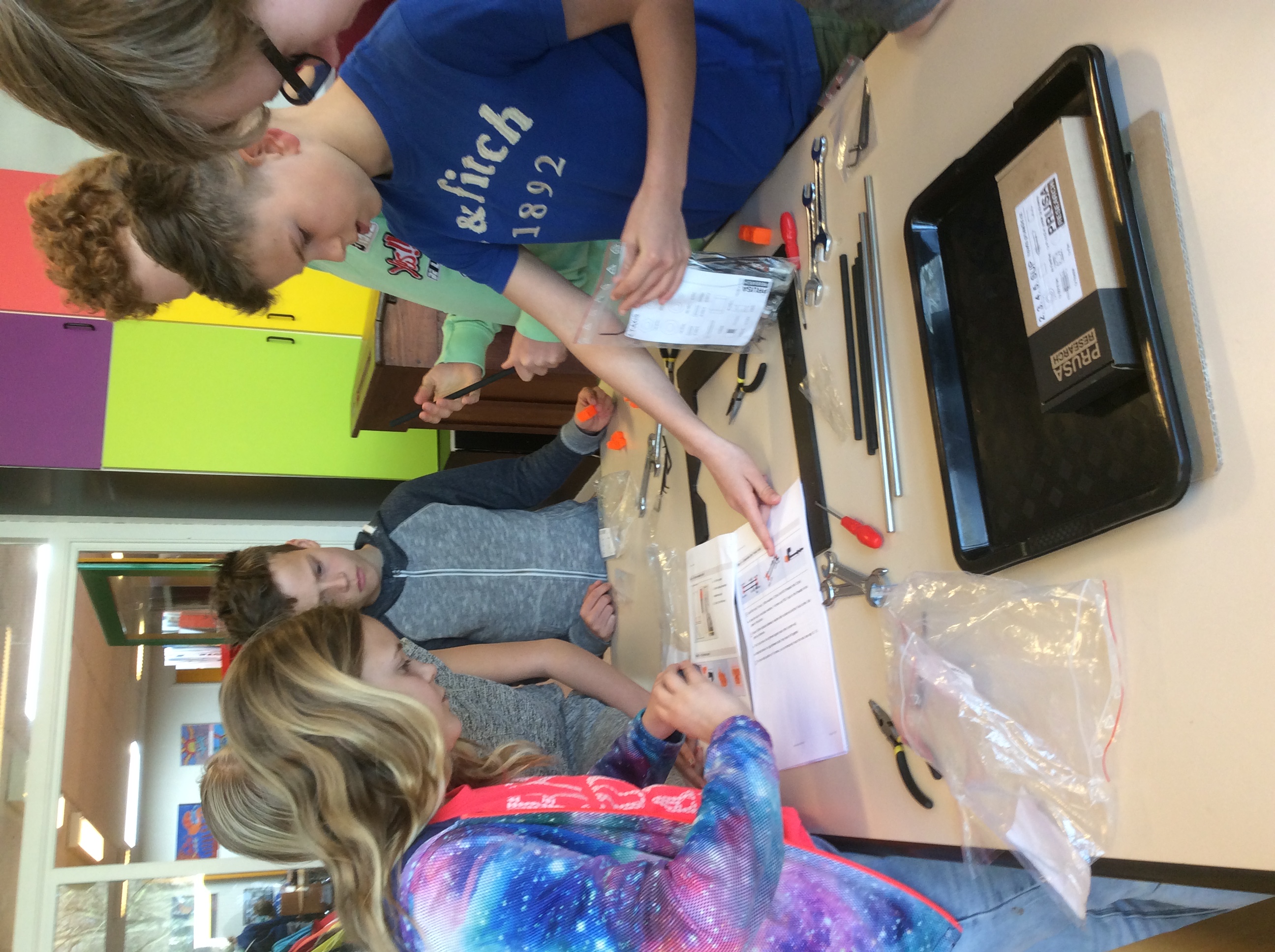 De start van het 3D-printer project in gr. 7/8