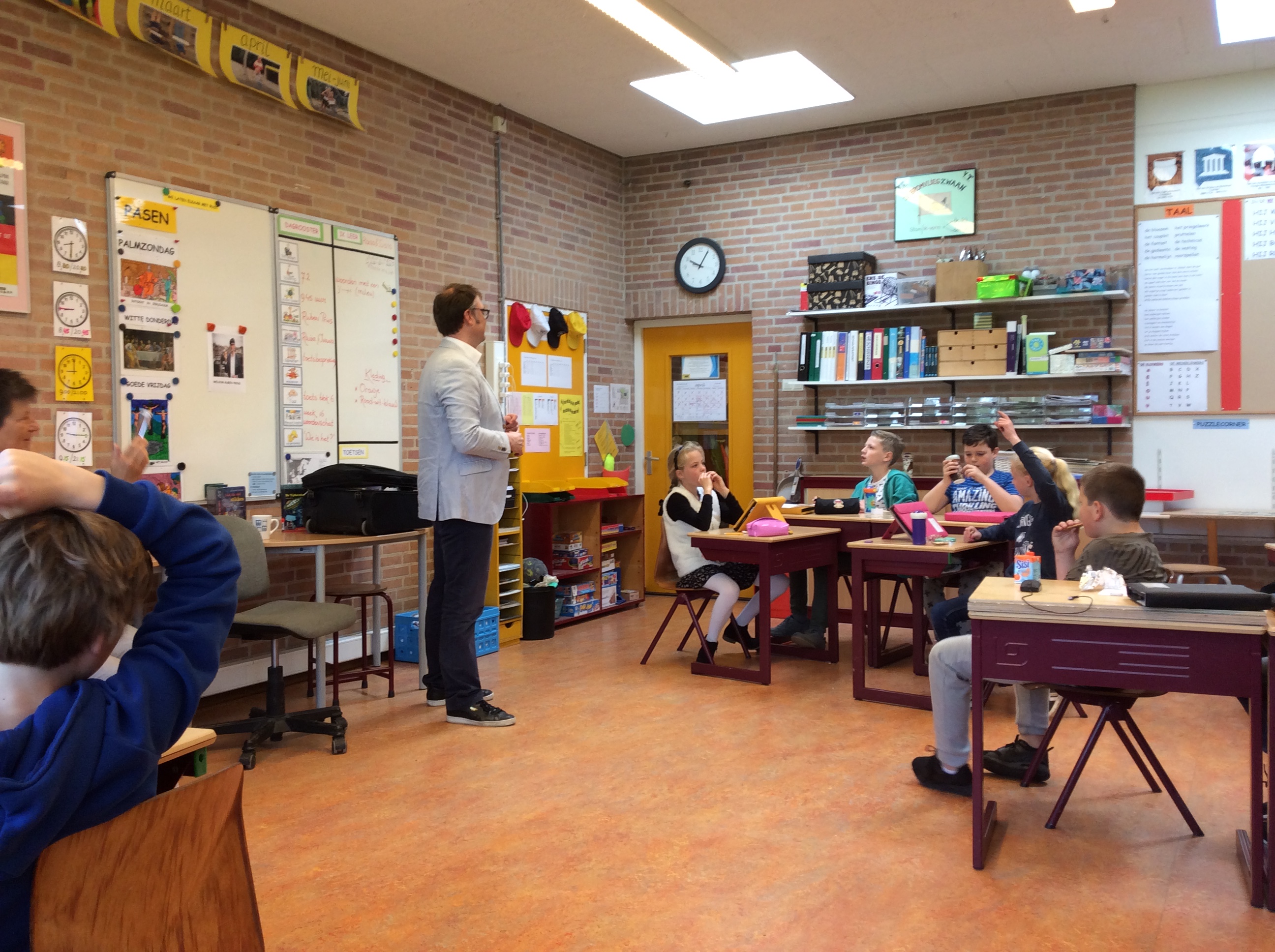 Ruben Prins te gast in groep 7