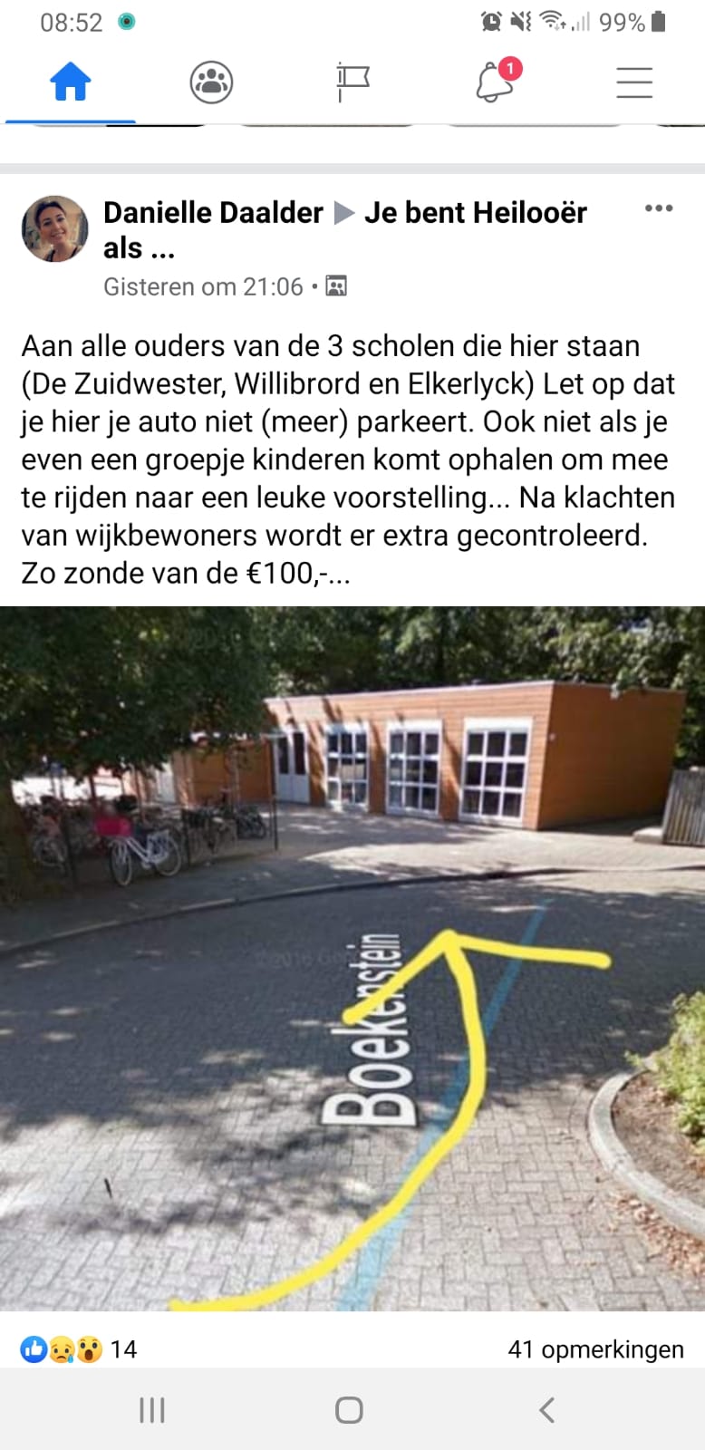 Parkeren rondom de school