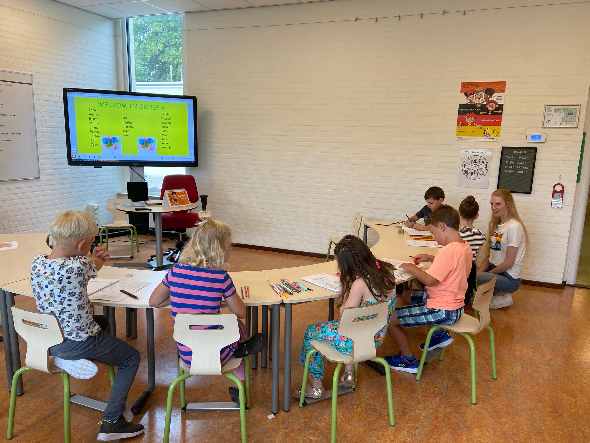 De eerste week in groep 4