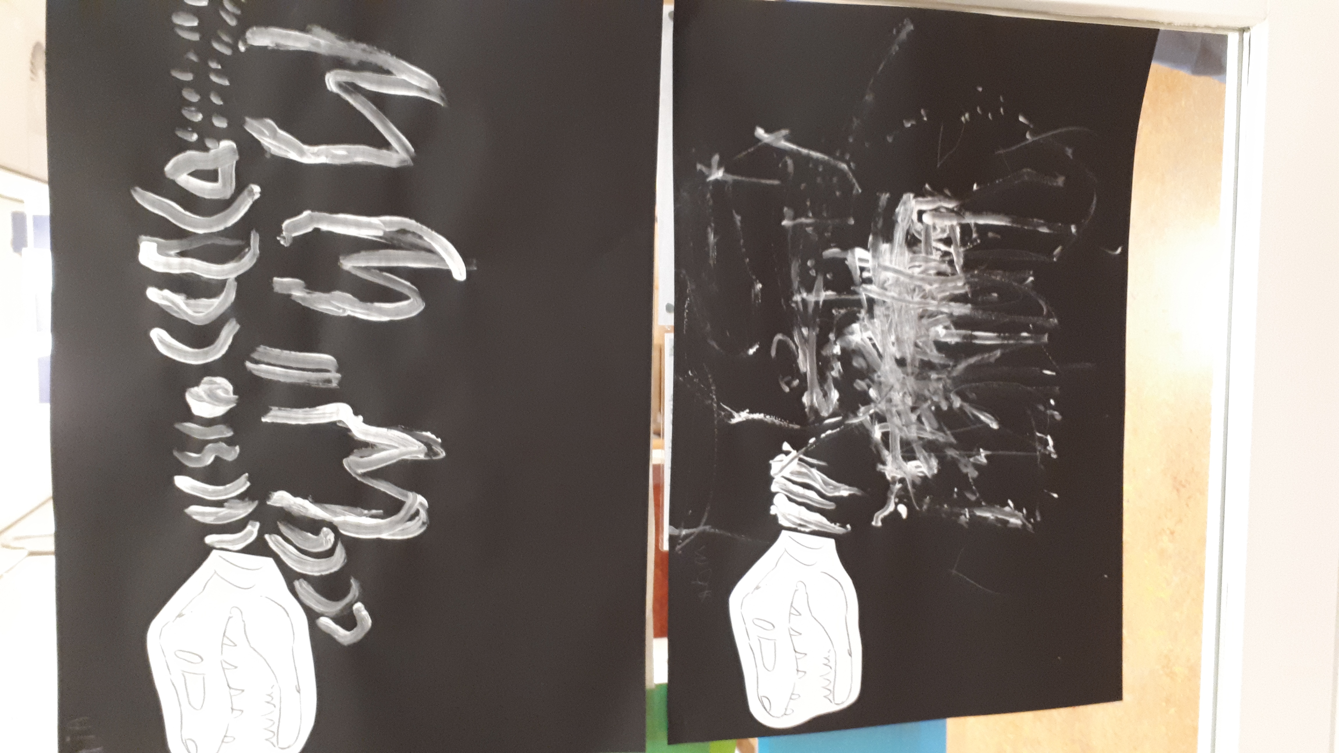 De dino's in groep 1-2 B