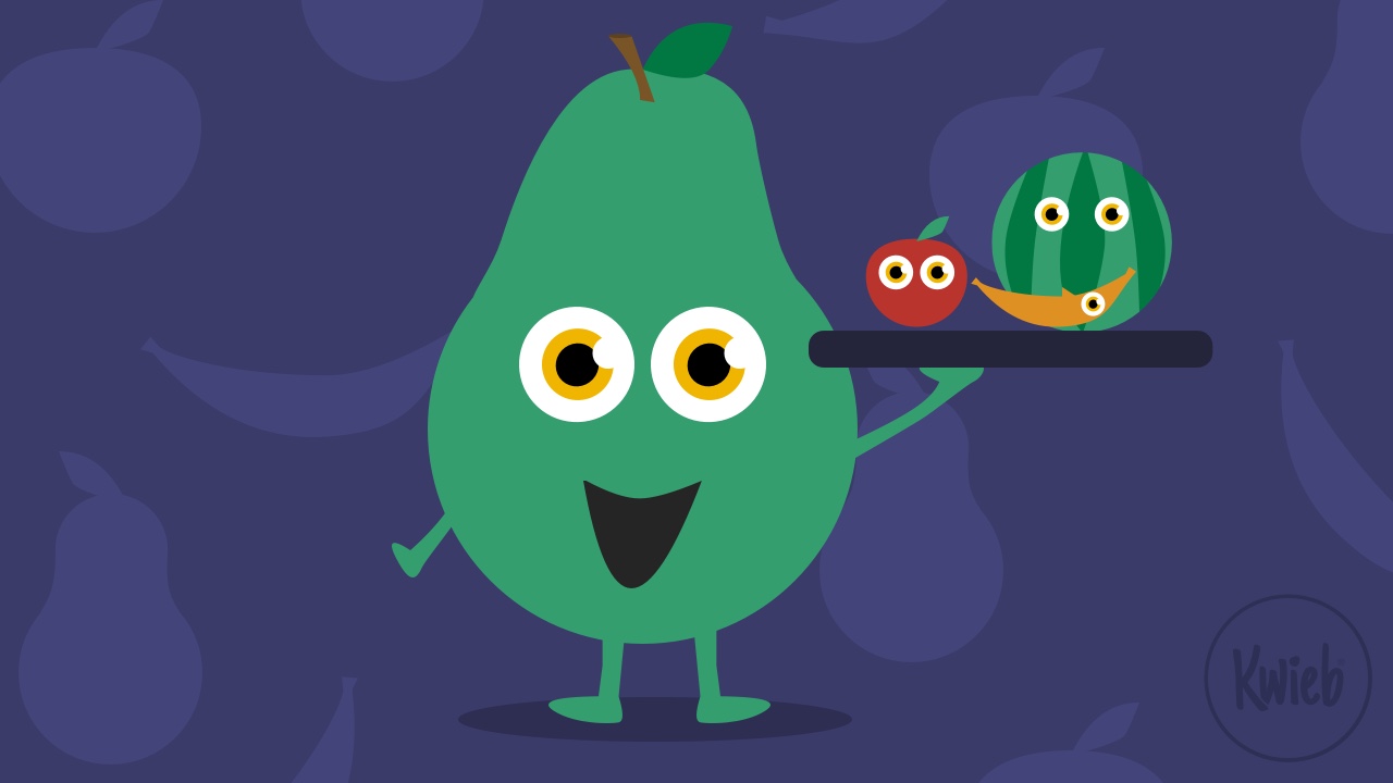 Een lekker hapje fruit!